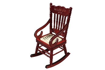 Maquette GENERIQUE Chaise à bascule miniature pour ensemble de modèles de meubles en bois de maison de poupée 1:12_c33