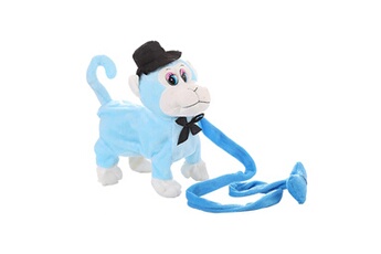 Poupée AUCUNE La peluche électrique de singe de marche joue le jouet à piles d'enfants d'animal en peluche bleu