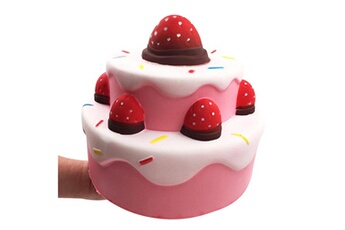 Poupée AUCUNE Squishies kawaii super strawberry cake slow rising cream parfumé soulagement du stress