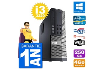 PC De Bureau Dell PC Dell 7010 Sff Intel Core I3-3220 Ram 4Go Disque Dur 250Go Windows 10 WiFi