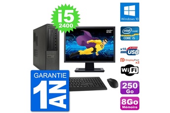 PC De Bureau Dell PC Dell 7010 Dt Ecran 22" Intel i5-2400 Ram 8Go Disque 250Go Windows 10 WiFi
