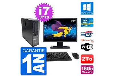Pc De Bureau Dell Pc Dell 7010 Sff Ecran 22 Quot Intel I7 3770 Ram 16go Disque 2to Windows 10 Wifi Darty