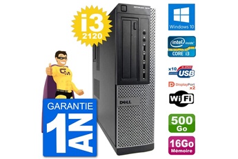 PC De Bureau Dell PC Dell 7010 Dt Intel Core I3-2120 Ram 16Go Disque Dur 500Go Windows 10 WiFi