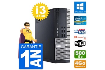 PC De Bureau Dell PC Dell 9020 Sff Intel Core I3-4130 Ram 4Go Disque Dur 500Go Windows 10 WiFi