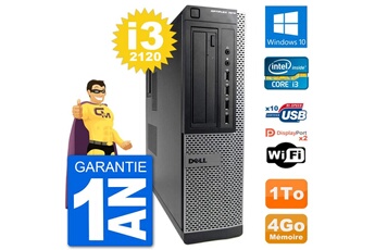 PC de bureau Dell Pc dell 7010 dt intel core i3-2120 ram 4go disque dur 1to windows 10 wifi