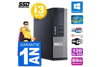 PC De Bureau Dell PC Dell Optiplex 9020 Sff Intel Core I3-4130 Ram 8Go SSD 120Go Windows 10 WiFi