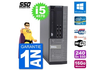 PC De Bureau Dell PC Dell Optiplex 9020 Sff Intel Core i5-4570 Ram 16Go SSD 240Go Windows 10 WiFi