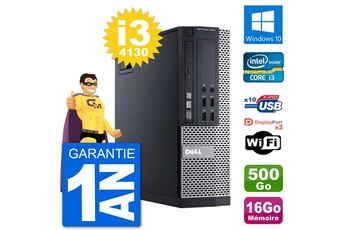 PC De Bureau Dell PC Dell 9020 Sff Intel Core I3-4130 Ram 16Go Disque Dur 500Go Windows 10 WiFi