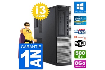 PC De Bureau Dell PC Dell 7010 Dt Intel Core I3-3220 Ram 8Go Disque Dur 500Go Windows 10 WiFi
