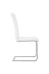 Tectake 2 Chaises de Salle à Manger BETTINA Rembourrées Pieds en métal Argentés Design Moderne - blanc photo 3