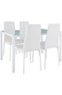 Tectake Ensemble table + 4 chaises - blanc photo 2
