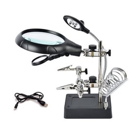Loupe de bureau pliable LED 2 EN 1 - Zoom 30X 10X Loupe de bureau pliable LED 2 EN 1 - Zoom 30X 10X