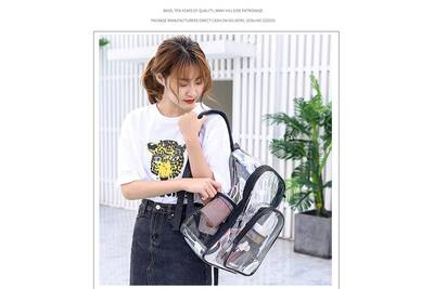 Sacoche Pour Ordinateur Portable Generic Sac A Dos Clair Sac Ordinateur Avec Sangles Renforce Bookbag Transparet Impermeable Pc Bag 15 Darty