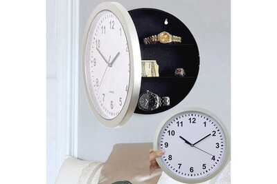 Horloge décorative avec Espace de Rangement Personnel caché Horloge Murale avec Coffre-Fort Secret caché pour l'argent caché Bijoux précieux Stockage de trésorerie 