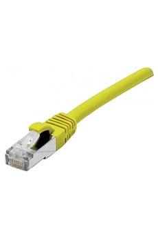 Câbles réseau Komelec Micro KOMELEC FRANCE Câble Ethernet Cat 6a 10m S/ftp Snagless Lsoh Jaune