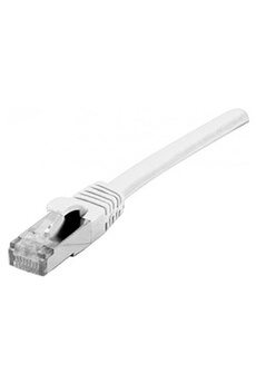 Câbles réseau Komelec Micro KOMELEC FRANCE Câble Ethernet Cat 6a 10m S/ftp Snagless Lsoh Blanc