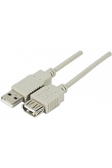 Cables USB Komelec Micro KOMELEC Rallonge Usb 2.0 Grise 3m