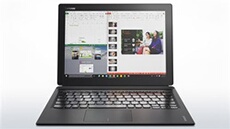 Lenovo Ideapad Miix 700-12Isk 80Ql - Tablette - Avec Clavier Détachable - Core M7 6Y75 / 1.2 Ghz - Windows 10 Home - 8 Go Ram - 256 Go Ssd - 12" Ips Écran Tactile 2160 X 1440 (Full Hd Plus) - Hd Graphics 515 - Wi-Fi - Noir - Clavier : Allemand