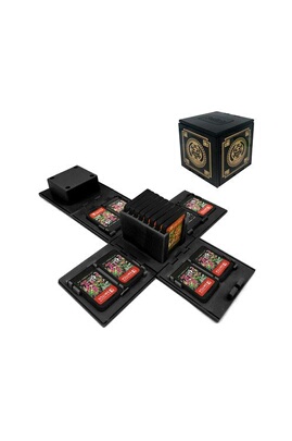 【Nom du magasin:®】Boîtes de rangement avec 16 poches pour jeux Nintendo  Switch - Noir,One Piece