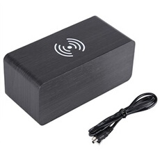 GENERIQUE - Chargeur Sans Fil avec Réveil Digital - Noir