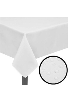 nappe de table vidaxl nappes de table 5 pcs blanc 100x100 cm