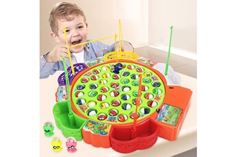 Autres jeux créatifs AUCUNE Enfant bébé mignon jouet magnétique intelligence outil de pêche musique automatique poisson jouet multicolore