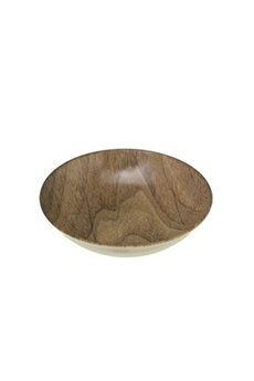 vaisselle secret de gourmet - assiette creuse design bois mood - diam. 20 cm - marron - natural mood