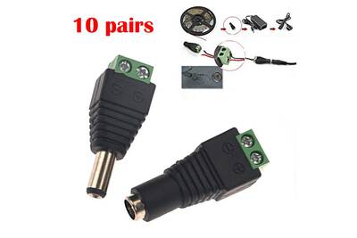 Guirlande Lumineuse Aucune Guirlande Lumineuse 10pair Male Femelle Dc 12v Source D 39 Alimentation Connecteur De Contact De Prise Pour Led Ligh Darty