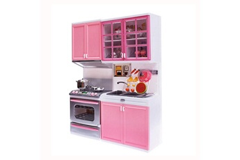 Autre jeux éducatifs et électroniques AUCUNE Cadeau de noël mini kids kitchen pretend play cooking set cabinet stove girls toy rose