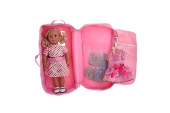 Autre jeux éducatifs et électroniques AUCUNE Sac de rangement de valise de voyage de poupée sac d'accessoires de garde-robe pour poupée de 18 pouces pk rose