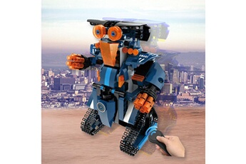 Autre jeux éducatifs et électroniques AUCUNE Diy building blocks walking rc smart robot electronic robot stem toy for kids bleu