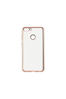 Coque et étui téléphone mobile KSIX Coque Huawei P Smart Metal Flex - Rose Doré / Transparente