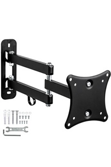 Support mural pour écran plat Tectake Support mural TV 10- 24 orientable