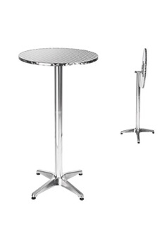 table haute tectake mange debout aluminium ø60cm - 5,8 cm