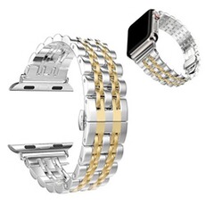 Montre connectée Non renseigné Bracelet en Acier Inoxydable Montre Smart Watch Band Bracelet pour Apple Montre Série 4 44Mm Poly2745
