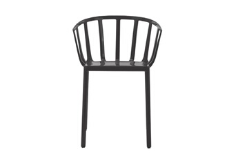 Kartell Chaise set de 2 chaises avec accoudoirs venice (noir - polycarbonate coloré dans la masse)