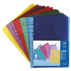 Pochette perforée A4 couleur Pochette plastique couleur Polypropylène Transparent