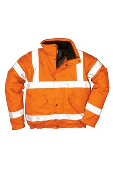 veste sportswear portwest - veste bomber haute visibilité - homme (l) (orange) - utpc2050