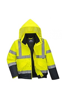 veste sportswear portwest - veste bomber - unisexe (xl) (jaune/bleu marine) - utrw954