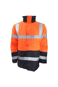 veste sportswear portwest - veste imperméable haute visibilité - homme (l) (orange/bleu marine) - utpc2524