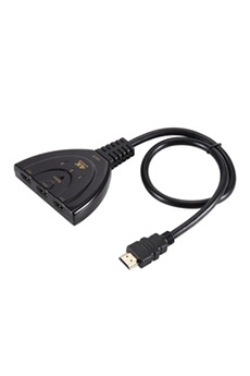 HDMI Switcher 4K HDMI Switch Splitter 3 Ports 19 Broches HD Standard Pigtail avec - Soutien4K /3D pour Roku3/Roku4 /PS3 /PS4 /Décodeur SKY /Amazon