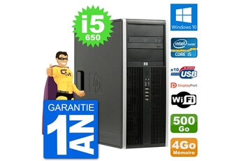 PC De Bureau HP PC Tour HP 8100 Elite Intel Core i5-650 Ram 4Go Disque Dur 500Go Windows 10 WiFi