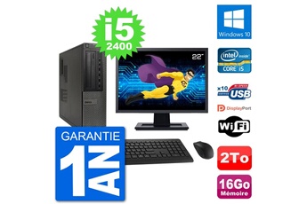 PC De Bureau Dell PC Dell 790 Dt Ecran 22" Intel i5-2400 Ram 16Go Disque Dur 2To Windows 10 WiFi