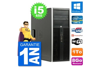 PC De Bureau HP PC Tour HP 8100 Elite Intel Core i5-650 Ram 8Go Disque Dur 1To Windows 10 WiFi