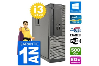 PC De Bureau Dell PC Dell Optiplex 3010 Sff I3-2120 Ram 8Go Disque Dur 500Go Hdmi Windows 10 WiFi