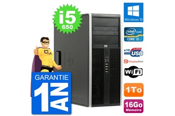 PC De Bureau HP PC Tour HP 8100 Elite Intel Core i5-650 Ram 16Go Disque Dur 1To Windows 10 WiFi