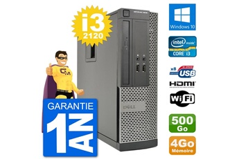 PC De Bureau Dell PC Dell Optiplex 3010 Sff I3-2120 Ram 4Go Disque Dur 500Go Hdmi Windows 10 WiFi