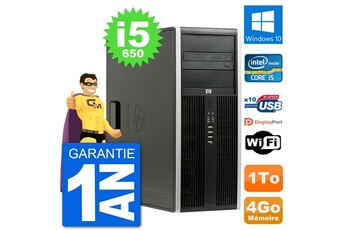 PC De Bureau HP PC Tour HP 8100 Elite Intel Core i5-650 Ram 4Go Disque Dur 1To Windows 10 WiFi
