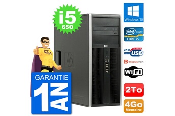 PC De Bureau HP PC Tour HP 8100 Elite Intel Core i5-650 Ram 4Go Disque Dur 2To Windows 10 WiFi