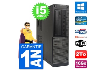 PC De Bureau Dell PC Dell Optiplex 790 Dt Intel i5-2400 Ram 16Go Disque Dur 2To Windows 10 WiFi